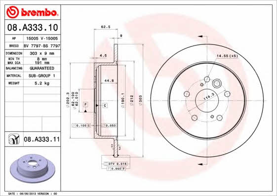 Breco BS 7797 Тормозной диск задний невентилируемый BS7797: Отличная цена - Купить в Польше на 2407.PL!