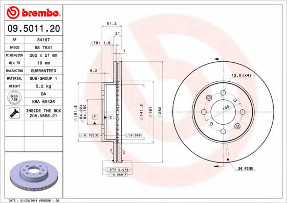Breco BS 7931 Тормозной диск передний вентилируемый BS7931: Отличная цена - Купить в Польше на 2407.PL!