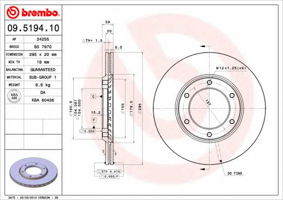 Breco BS 7970 Wentylowana przednia tarcza hamulcowa BS7970: Dobra cena w Polsce na 2407.PL - Kup Teraz!