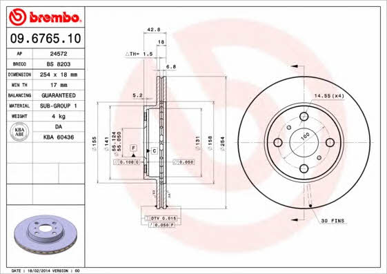 Breco BS 8203 Wentylowana przednia tarcza hamulcowa BS8203: Dobra cena w Polsce na 2407.PL - Kup Teraz!