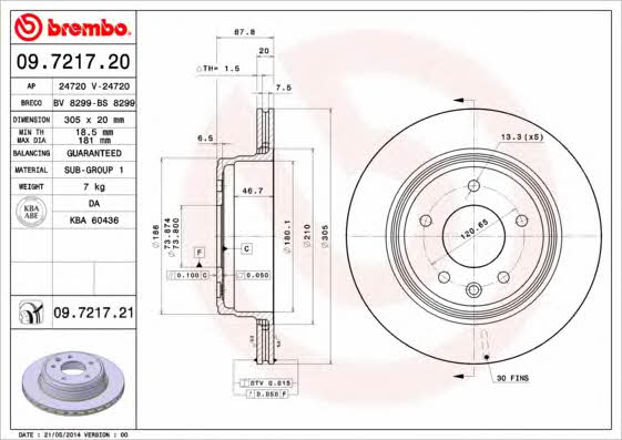 Breco BS 8299 Тормозной диск задний вентилируемый BS8299: Отличная цена - Купить в Польше на 2407.PL!