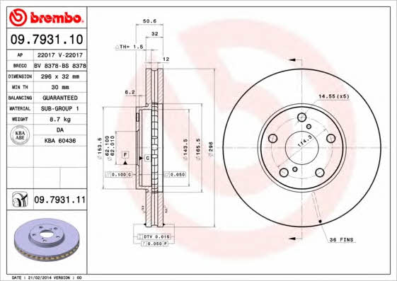 Breco BS 8378 Brake disc BS8378: Buy near me in Poland at 2407.PL - Good price!