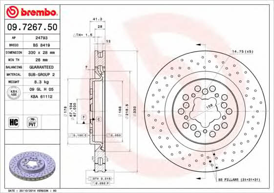 Breco BS 8419 Brake disc BS8419: Buy near me in Poland at 2407.PL - Good price!