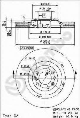 Breco BS 8479 Тормозной диск передний вентилируемый BS8479: Отличная цена - Купить в Польше на 2407.PL!