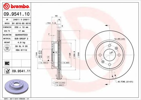 Breco BS 8516 Тормозной диск передний вентилируемый BS8516: Отличная цена - Купить в Польше на 2407.PL!