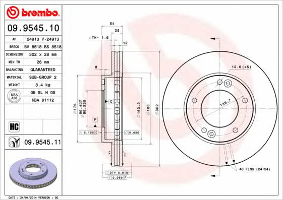 Breco BS 8518 Тормозной диск передний вентилируемый BS8518: Отличная цена - Купить в Польше на 2407.PL!