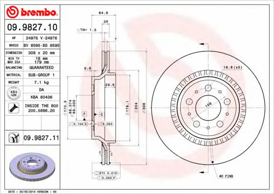 Breco BS 8595 Тормозной диск задний вентилируемый BS8595: Отличная цена - Купить в Польше на 2407.PL!