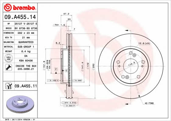 Breco BS 8736 Wentylowana przednia tarcza hamulcowa BS8736: Atrakcyjna cena w Polsce na 2407.PL - Zamów teraz!