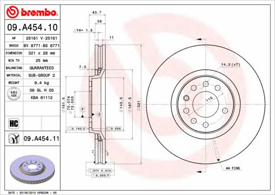 Breco BS 8771 Тормозной диск передний вентилируемый BS8771: Отличная цена - Купить в Польше на 2407.PL!