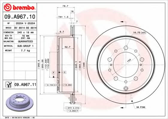 Breco BS 8814 Wentylowana tarcza hamulcowa z tyłu BS8814: Atrakcyjna cena w Polsce na 2407.PL - Zamów teraz!