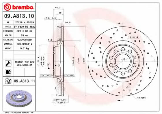 Breco BS 8829 Диск гальмівний передній вентильований BS8829: Приваблива ціна - Купити у Польщі на 2407.PL!