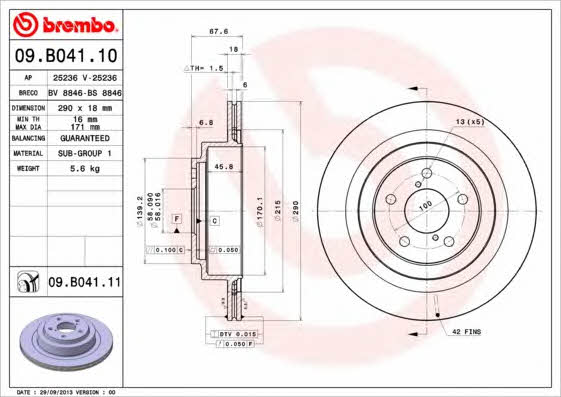 Breco BS 8846 Wentylowana tarcza hamulcowa z tyłu BS8846: Dobra cena w Polsce na 2407.PL - Kup Teraz!