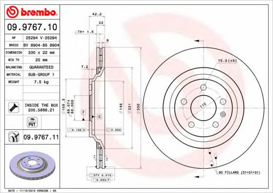 Breco BS 8904 Тормозной диск задний вентилируемый BS8904: Отличная цена - Купить в Польше на 2407.PL!