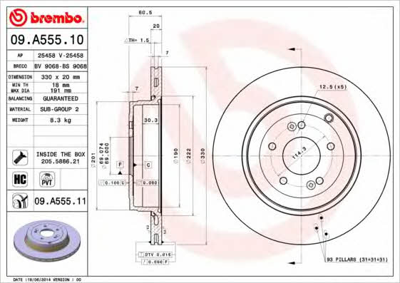 Breco BS 9068 Brake disc BS9068: Buy near me in Poland at 2407.PL - Good price!