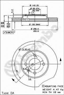 Breco BV 7967 Front brake disc ventilated BV7967: Buy near me in Poland at 2407.PL - Good price!