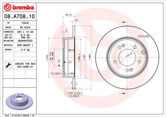 Breco BS 6034 Tarcza hamulcowa tylna, niewentylowana BS6034: Dobra cena w Polsce na 2407.PL - Kup Teraz!