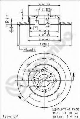 Купить Brembo 08311010 – отличная цена на 2407.PL!