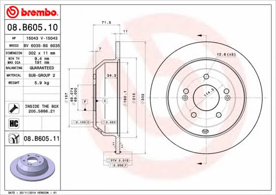 Kup Brembo 08.B605.10 w niskiej cenie w Polsce!