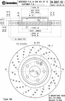 Купити Brembo 09B80751 – суперціна на 2407.PL!