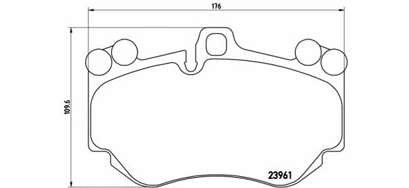 Гальмівні колодки, комплект Brembo 07.B314.19