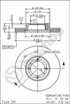 Brembo 09.6709.10 Wentylowana przednia tarcza hamulcowa 09670910: Dobra cena w Polsce na 2407.PL - Kup Teraz!