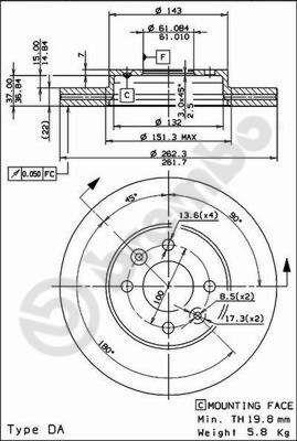 Купити Brembo 09729234 – суперціна на 2407.PL!