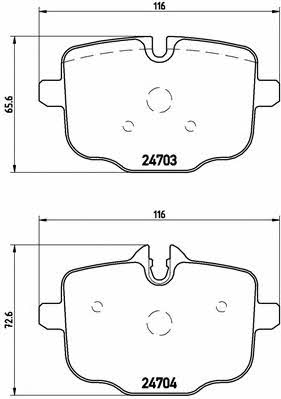 Brembo Brake Pad Set, disc brake – price 163 PLN