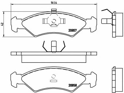 Klocki hamulcowe, zestaw Brembo P 24 016