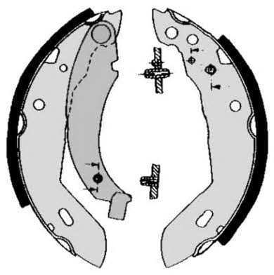 Brake shoe set Brembo S 68 518