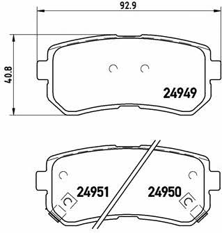 Brembo Scheibenbremsbeläge, Set – Preis 104 PLN