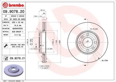 Buy Brembo 09907820 – good price at 2407.PL!