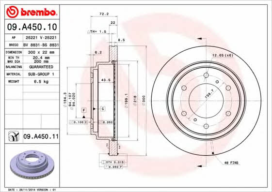 Купити Brembo 09A45011 – суперціна на 2407.PL!