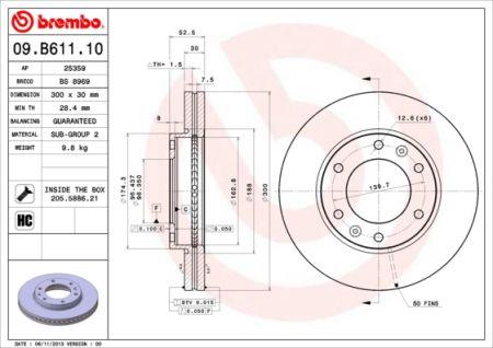 Buy Brembo 09B61110 – good price at 2407.PL!