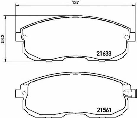 Scheibenbremsbeläge, Set Brembo P 79 030