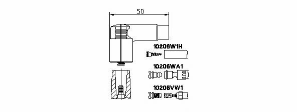 Bremi 10206VW1 Накінечник дроту високовольтного 10206VW1: Приваблива ціна - Купити у Польщі на 2407.PL!