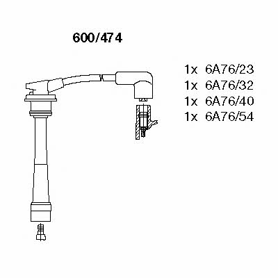 Bremi 600/474 Ignition cable kit 600474: Buy near me in Poland at 2407.PL - Good price!