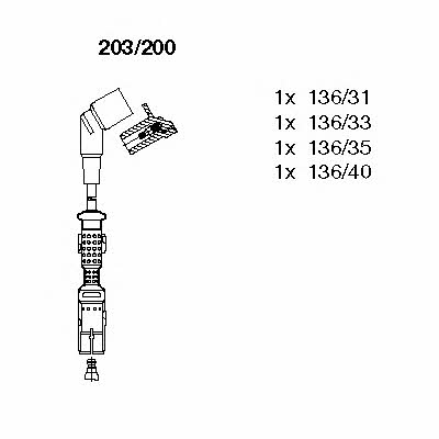 Bremi 203/200 Ignition cable kit 203200: Buy near me in Poland at 2407.PL - Good price!