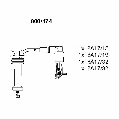 Bremi 800/174 Ignition cable kit 800174: Buy near me in Poland at 2407.PL - Good price!