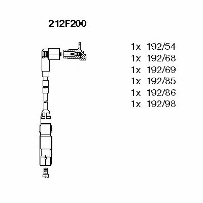 Bremi 212F200 Провода высоковольтные, комплект 212F200: Отличная цена - Купить в Польше на 2407.PL!