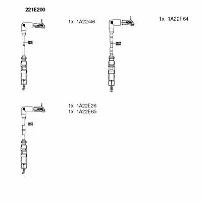 Bremi 221E200 Провода высоковольтные, комплект 221E200: Отличная цена - Купить в Польше на 2407.PL!