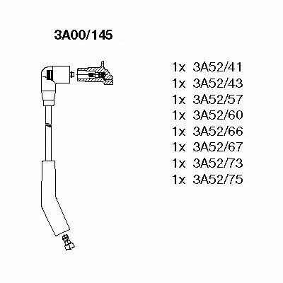 Bremi 3A00/145 Ignition cable kit 3A00145: Buy near me in Poland at 2407.PL - Good price!