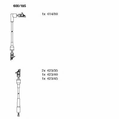 Bremi 600/185 Ignition cable kit 600185: Buy near me in Poland at 2407.PL - Good price!