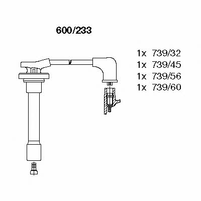 Bremi 600/233 Przewody wysokiego napięcia, komplet 600233: Dobra cena w Polsce na 2407.PL - Kup Teraz!