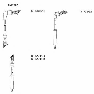 Bremi 600/467 Zündkabel kit 600467: Kaufen Sie zu einem guten Preis in Polen bei 2407.PL!