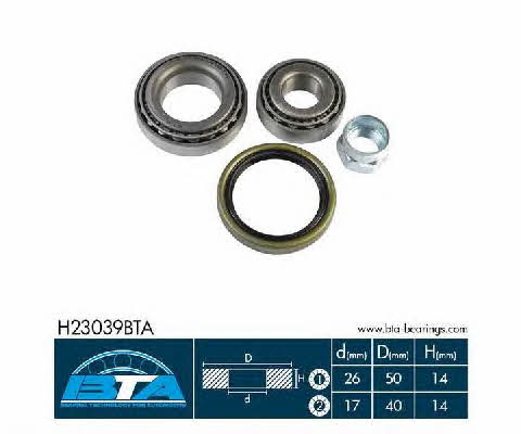BTA H23039BTA Rear Wheel Bearing Kit H23039BTA: Buy near me in Poland at 2407.PL - Good price!