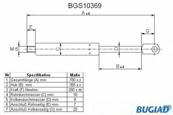 Bugiad BGS10369 Gasfeder, Koffer-/Laderaum BGS10369: Kaufen Sie zu einem guten Preis in Polen bei 2407.PL!