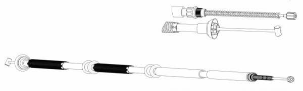 CEF FA02240 Parking brake cable, right FA02240: Buy near me in Poland at 2407.PL - Good price!