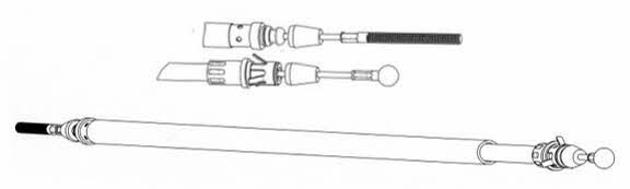 CEF FA02267 Parking brake cable left FA02267: Buy near me in Poland at 2407.PL - Good price!