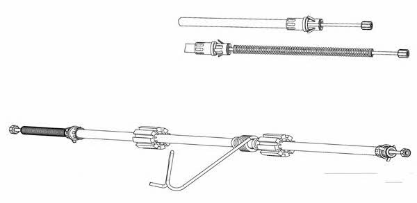 CEF FO02223 Parking brake cable left FO02223: Buy near me in Poland at 2407.PL - Good price!