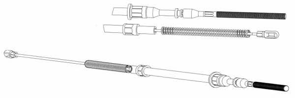 CEF OP02118 Parking brake cable left OP02118: Buy near me in Poland at 2407.PL - Good price!